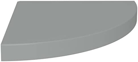 Floating Corner Shelves 2 Pcs Gray MDF