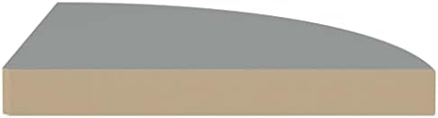 Floating Corner Shelves 2 Pcs Gray MDF