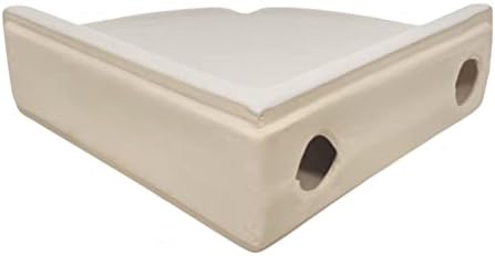 Tenedos Bone Almond Glazed Corner Shelf
