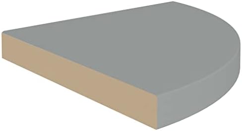 Floating Corner Shelves 2 Pcs Gray MDF