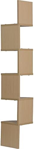 Danya B Large Rustic 5-Tier Corner Wall Shelving Unit
