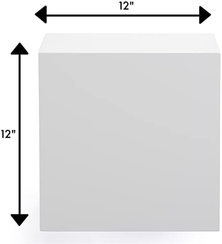 Displays2go Floating Wall Cube Pedestal - 12x10 White