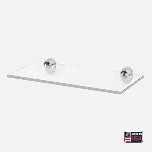 Clear Acrylic Floating Shelf 8x12 Inch 38 Thick by Yana