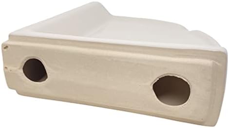 Tenedos Bone Almond Glazed Corner Shelf