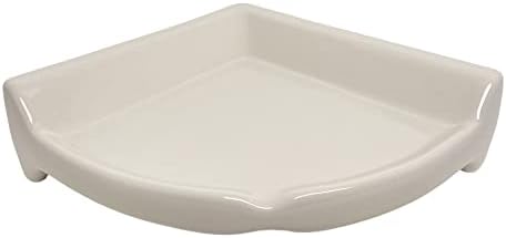 Tenedos Bone Almond Glazed Corner Shelf