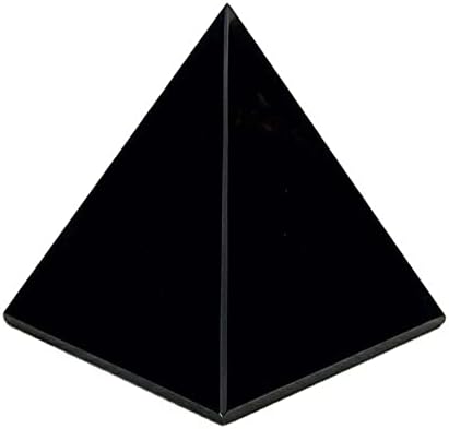 GOMOSU Natural Obsidian Quartz Pyramid Decorative Stone