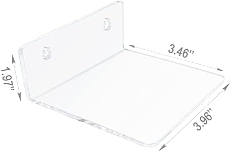 Bigfety Acrylic Floating Shelves 3-Ledges Clear Display Shelf
