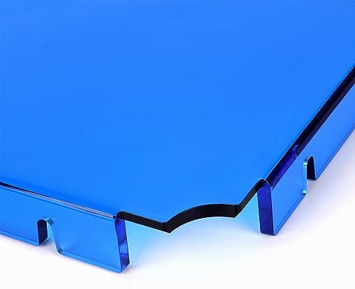 Evron Blue Acrylic Corner Wall Shelf Set of 2