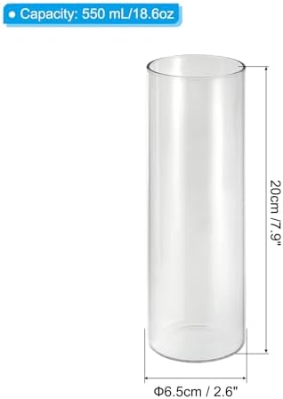 PATIKIL Clear Glass Cylinder Vase 79 Tall
