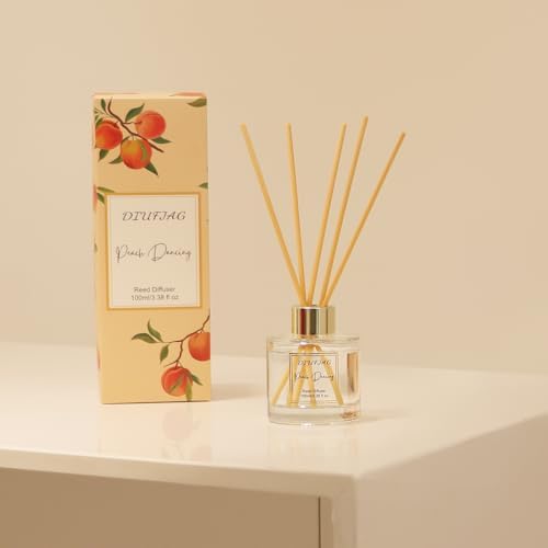 100ml Peach Scent Diffuser with 6 Fiber Sticks