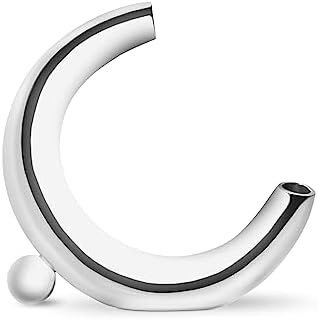 Nambe Solarium Half Moon Vase Silver