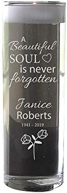GiftsForYouNow Engraved Soul Memorial Floating Candle Vase