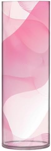 White Peach Gradient Plastic Flower Vase for Home Decor