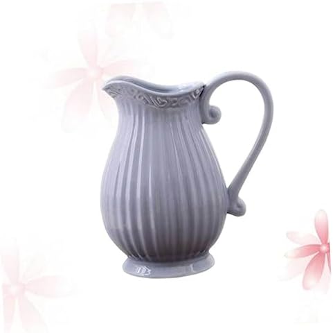 LIFKOME Ceramic Grey Decorative Vase