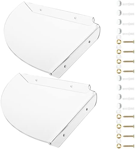 Cosmos Clear Floating Corner Shelves 2 Pcs Wall Mount Organizer