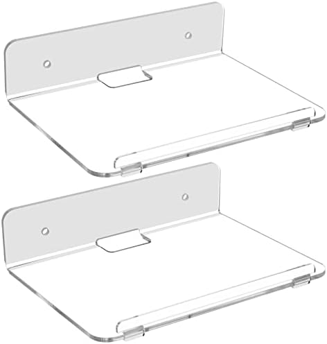 Cosmos Set of 2 Acrylic Floating Shelves for Home and Office