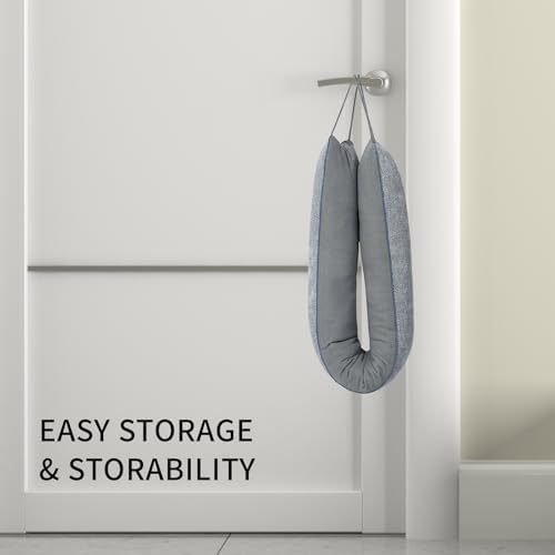 36 Inch Weighted Door Draft Stopper Grey Heavy Under Door Blocker