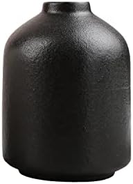 Modern Minimalist Ceramic Vase in Black