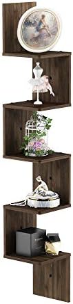 Furinno Rossi 5-Tier Floating Corner Shelf