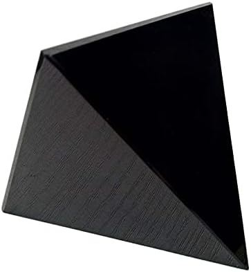 GOMOSU Natural Obsidian Quartz Pyramid Decorative Stone