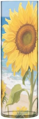 Sunflowers by The Sea Plastic Cylinder Vase 118 Inch Tall