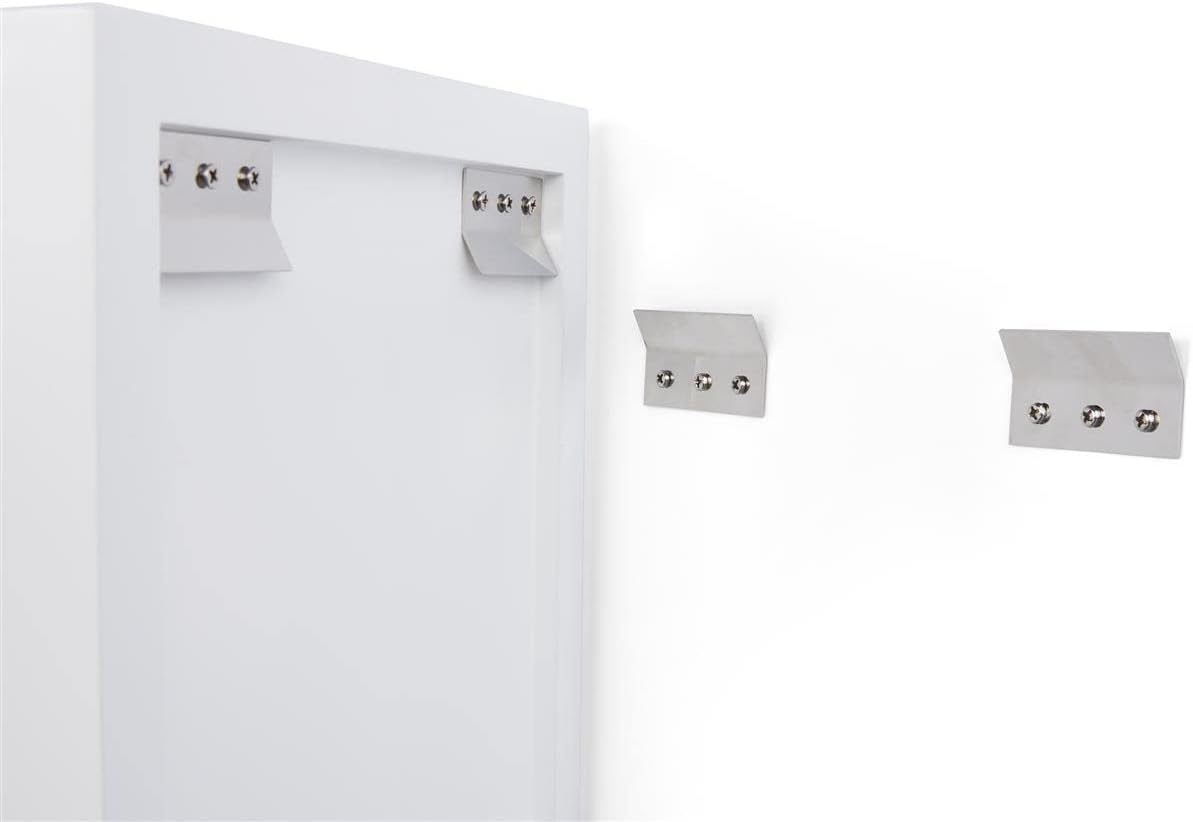 Displays2go Floating Wall Cube Pedestal - 12x10 White