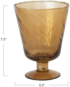 Creative Co-Op Brown Glass Vase and Votive Holder