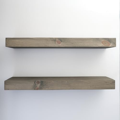 Modern Floating Shelves 3 Inches Thick Set of 2 1