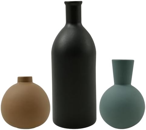 3Pcs Ceramic Flower Vase Set for Home Decor