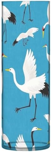 Blue Cartoon Crane Bird Silhouette Plastic Vase for Centerpieces