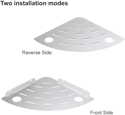 NUTNAPH Corner Shower Shelf Wall Mount Silver 1 pcs
