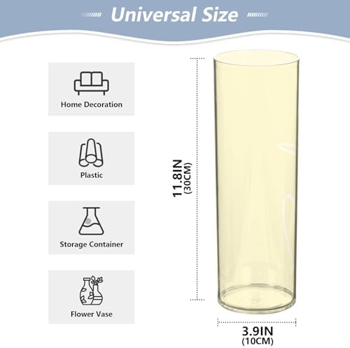 Custom Light Yellow Vase for Centerpieces and Bookshelf Decor