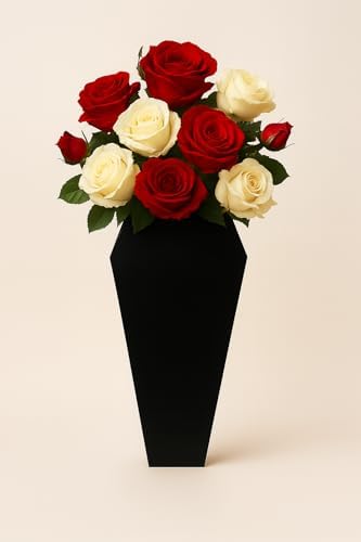 Black Coffin-Shaped Flower Vase - Modern Gothic Decor