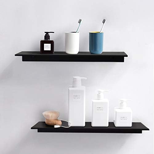 TLBTEK 2 Pcs 16inch Black Floating Shelves