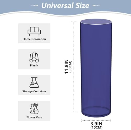 Midnight Blue Plastic Hurricane Candle Holder 118x39 Inch