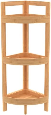 ClosetMaid Corner Shelf 3 Tiers Bamboo Wood