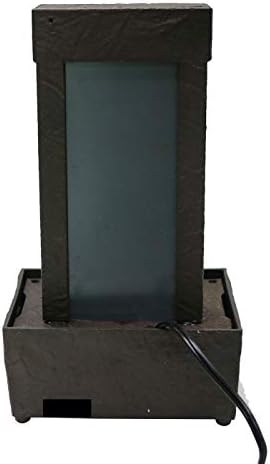 Natures Mark 10 Inch H Mirrored Waterfall Fountain with LED Lights