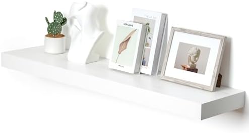 White Floating Shelves 48 Inch Wide x 12 Inch Deep Set of 1