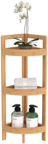 ClosetMaid Corner Shelf 3 Tiers Bamboo Wood
