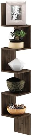 Furinno Rossi 5-Tier Floating Corner Shelf