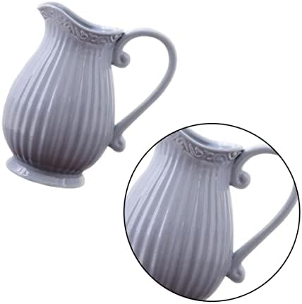 Mobestech Grey Ceramic Dried Flower Vase Home Decor