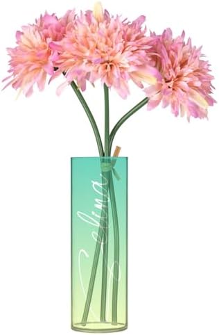 J JOYSAY Custom Teal Yellow Vase for Centerpieces