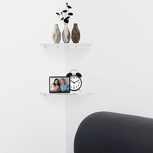 Cosmos Clear Floating Corner Shelves 2 Pcs Wall Mount Organizer