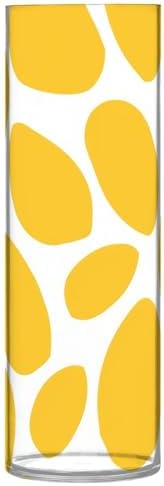 Clear Plastic Hurricane Vase with Yellow Spots 118 x 39 Inch