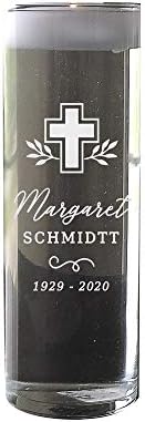 GiftsForYouNow Engraved Decorative Cross Floating Candle Vase