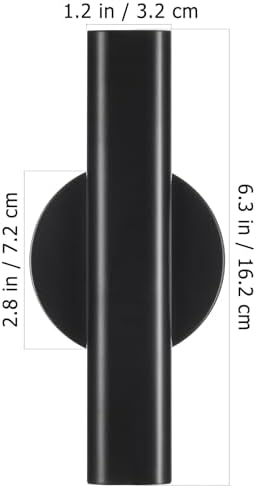 Wall Mounted Flower Tube Black Metal Vase Decor