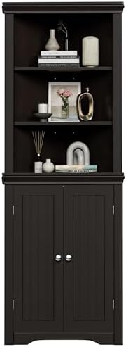Flamaker Corner Cabinet with 2 Doors and 3 Shelves