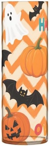 Orange Halloween Pumpkin Plastic Hurricane Candle Holder 118 x 39 Inch