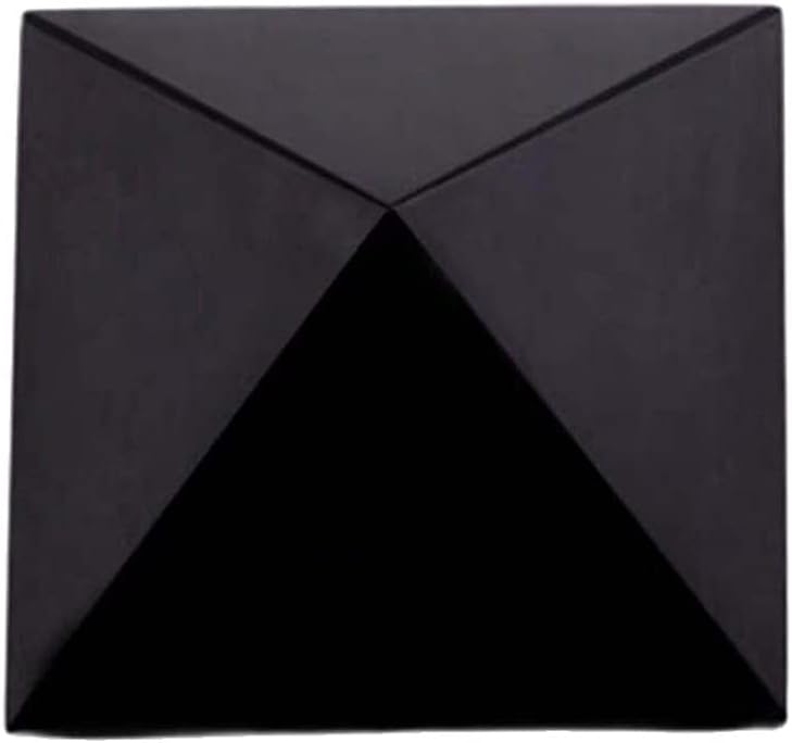 GOMOSU Natural Obsidian Quartz Pyramid Decorative Stone