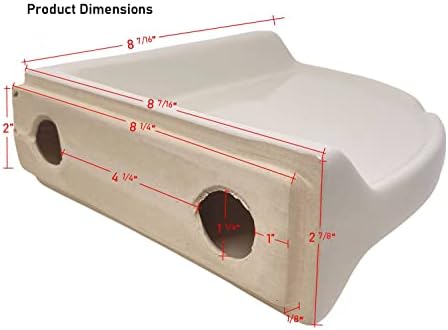 Tenedos Bone Almond Glazed Corner Shelf
